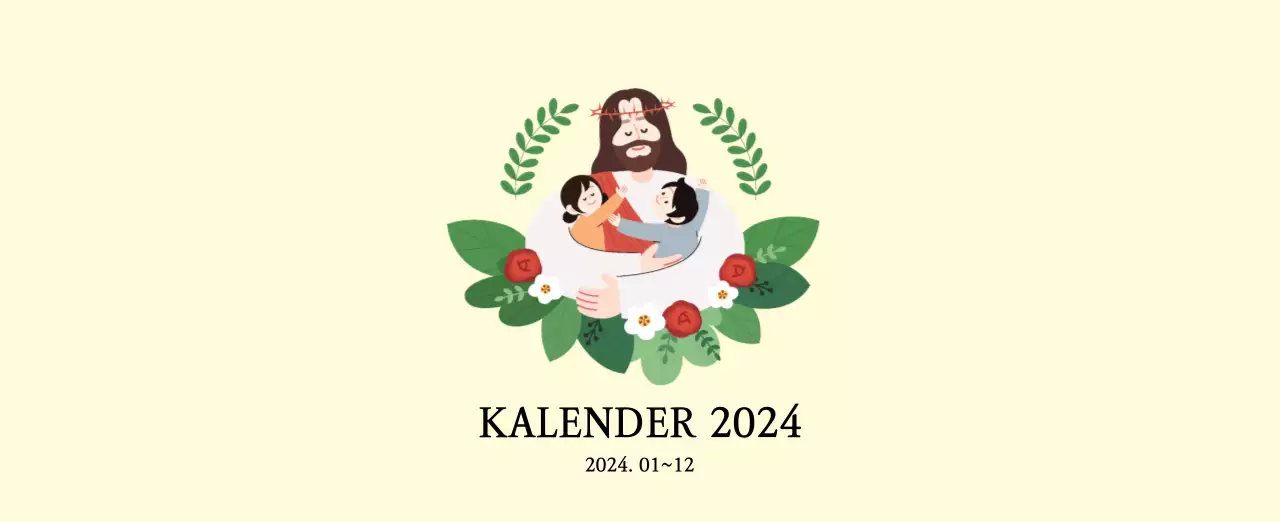 Warme FarbenKirchen mit niedlichen Illustrationen