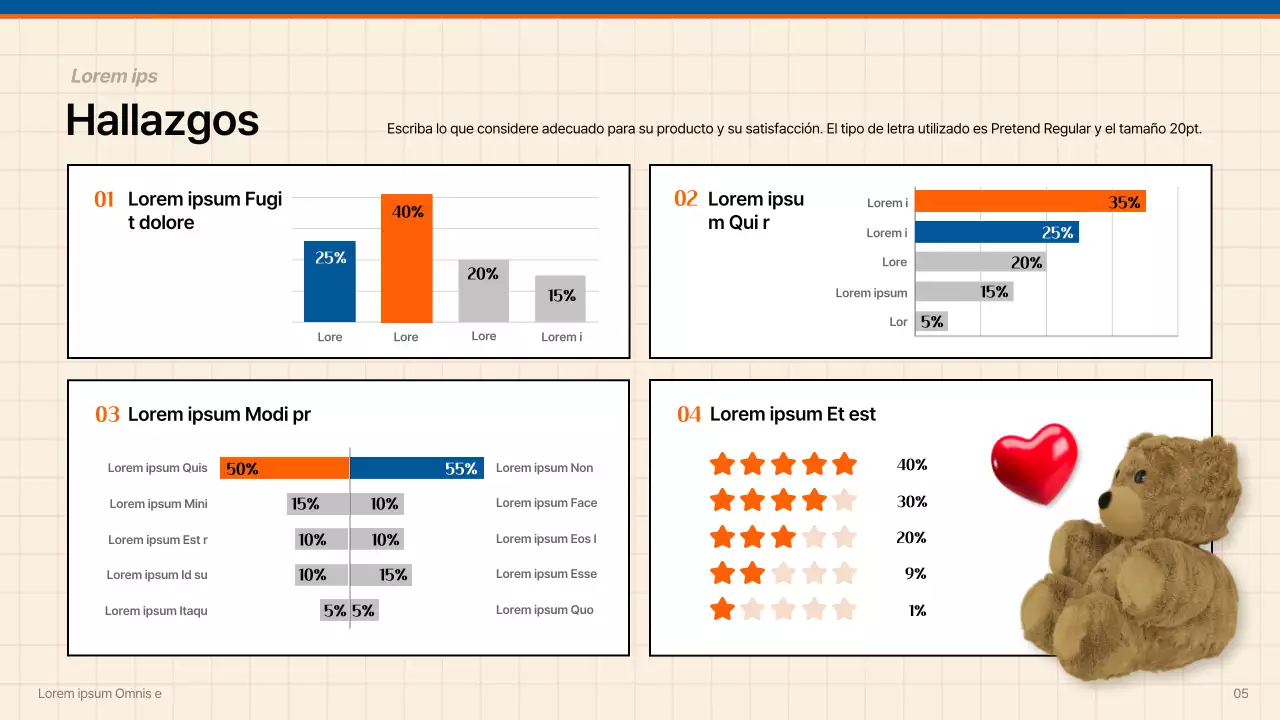 Informe sobre tendencias de consumo en azul y naranja