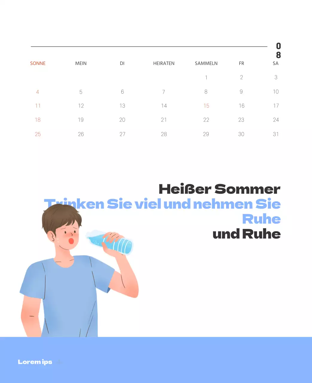 Ein festliches Krankenhaus mit Illustrationen zum Thema Gesundheit und Familie und farbenfrohen Akzenten