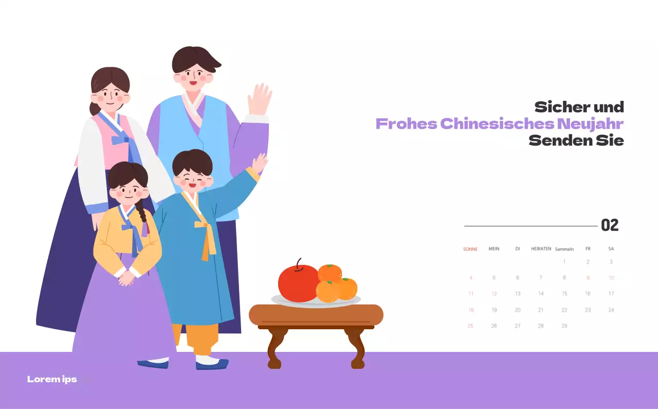 Ein festliches Krankenhaus mit Illustrationen zum Thema Gesundheit und Familie und farbenfrohen Akzenten