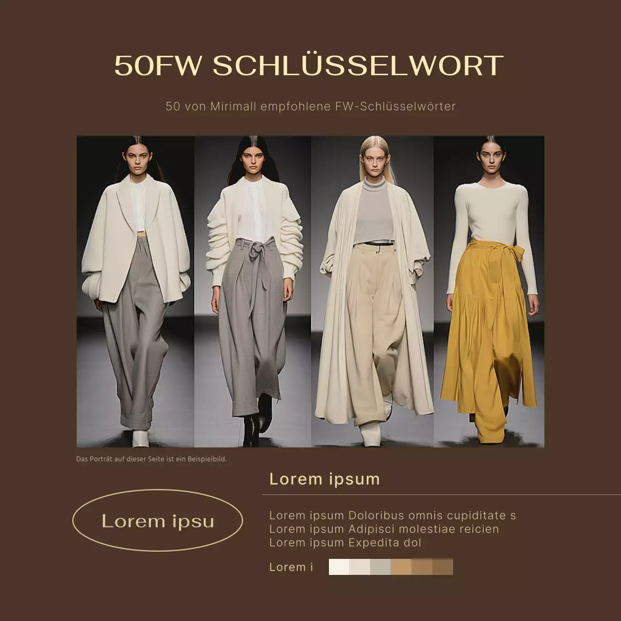 Werben Sie für eine moderne, trendige Veranstaltung zum Thema Herbst in Braun und Khaki