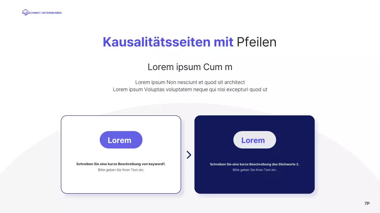 Ein einfaches Unternehmensprofil mit blauem Layout