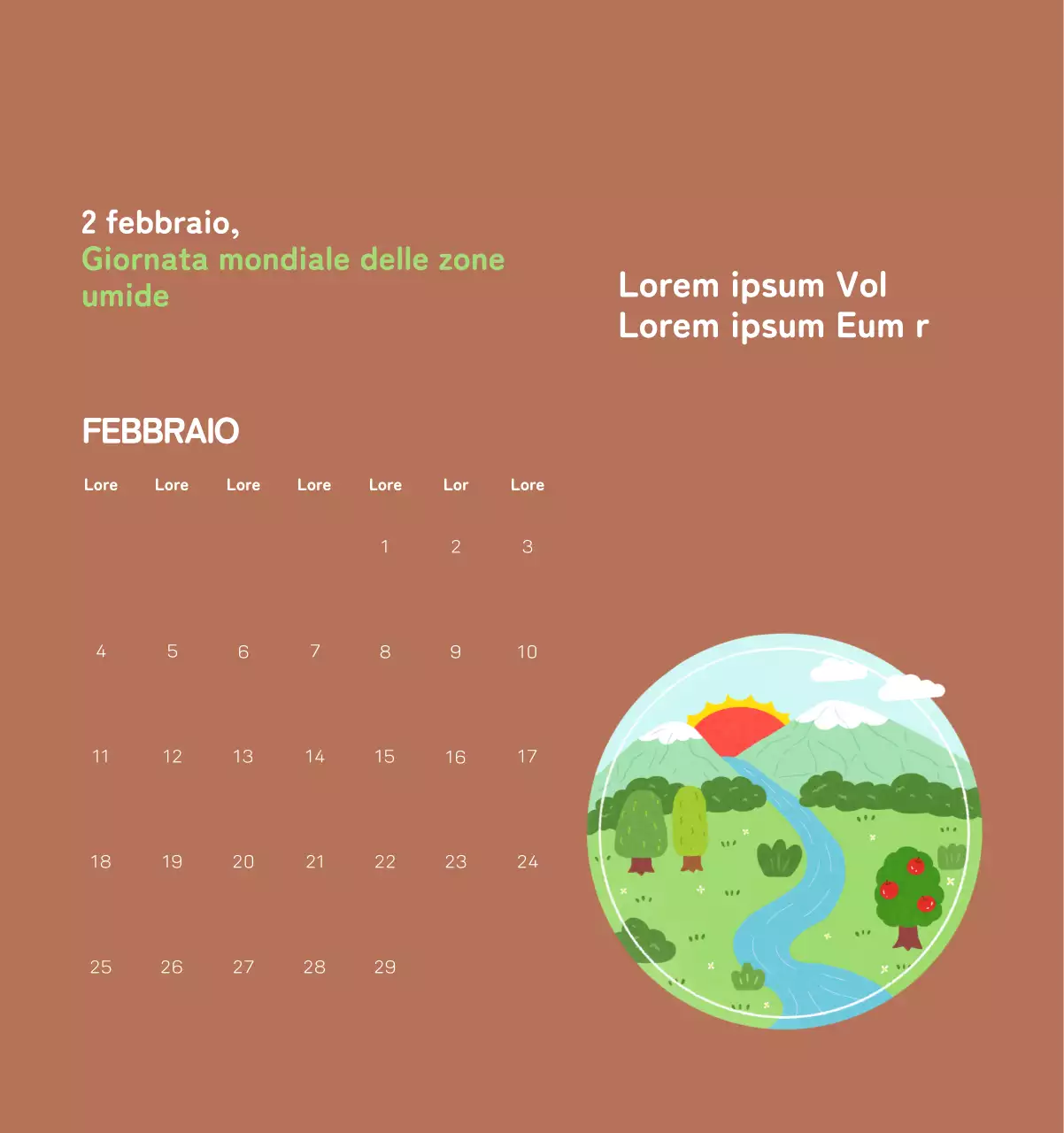 Celebrazione delle festività natalizie con illustrazioni colorate di persone e del pianeta.