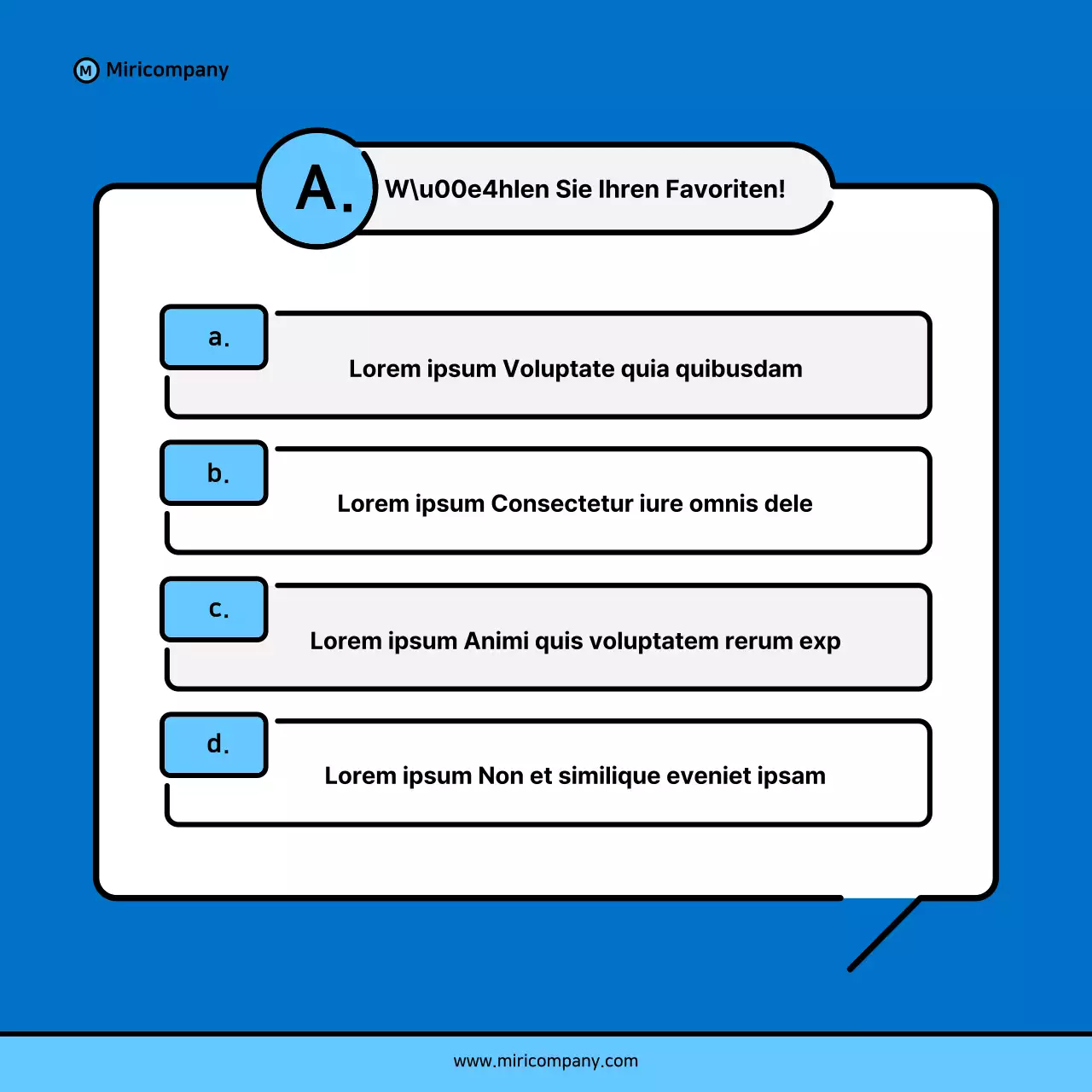 Minimalistischer Vorschlag für ein Geschäftsfeld in Blau und Hellblau