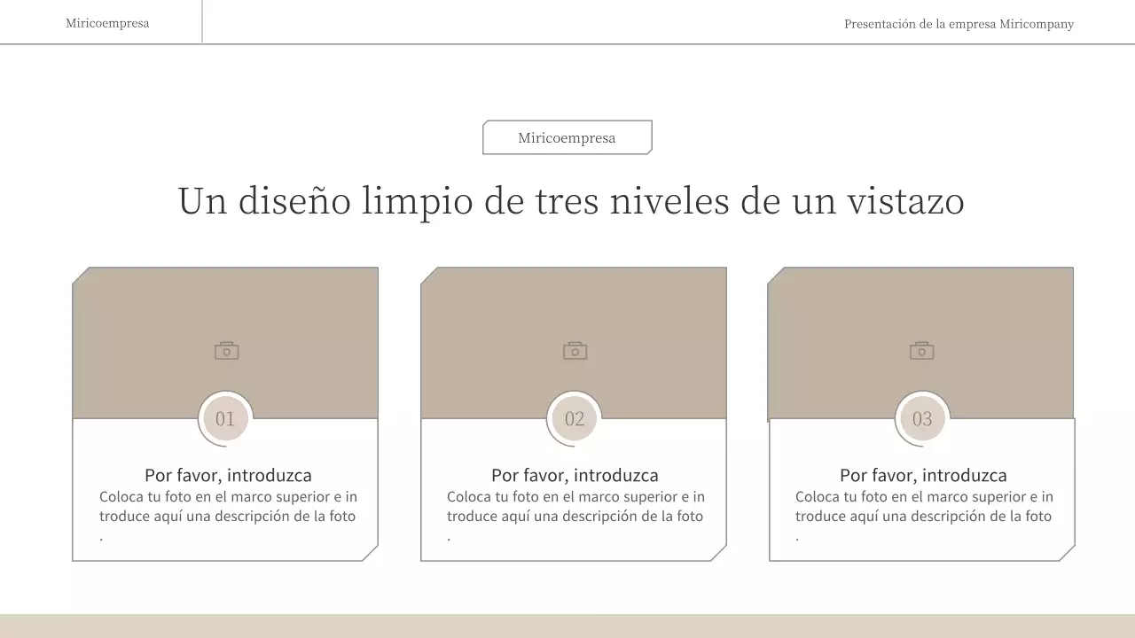 Un informe empresarial sencillo y emotivo en marrón y blanco