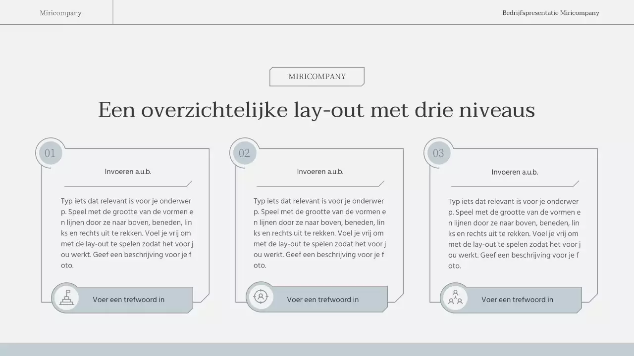 Een eenvoudig, emotioneel zakelijk rapport in lichtblauw en wit