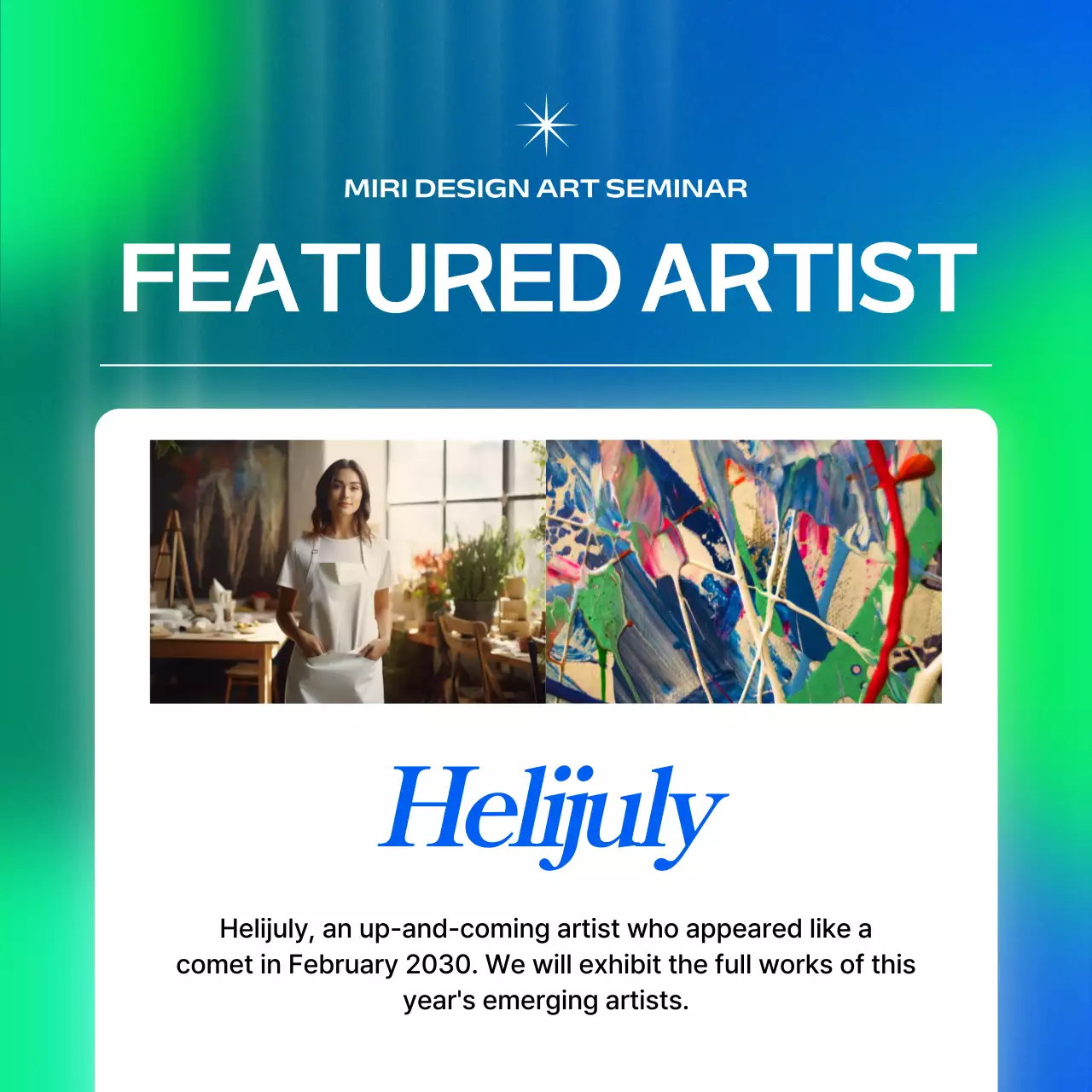 Green Modern Design Seminar Instagram Carousel