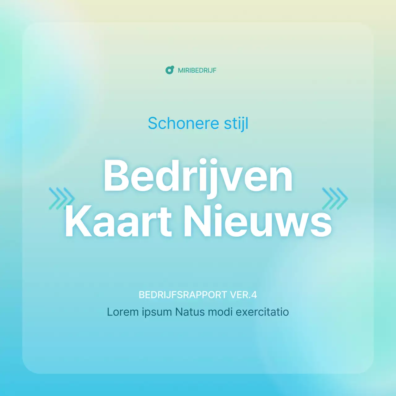 Een eenvoudige zakelijke nieuwsbriefgids in lichtblauw en mintgroen