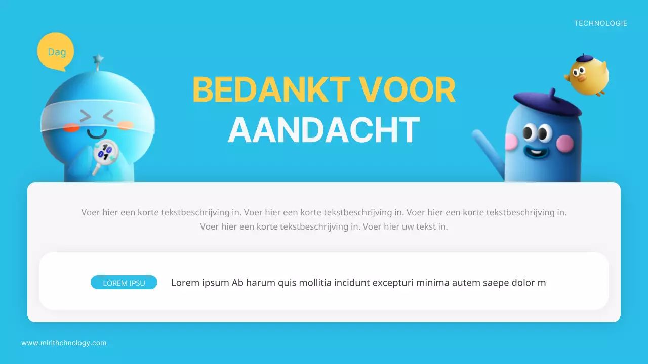 Een kitscherig blauw-geel futuristisch trainingsdek voor technologische prognoses