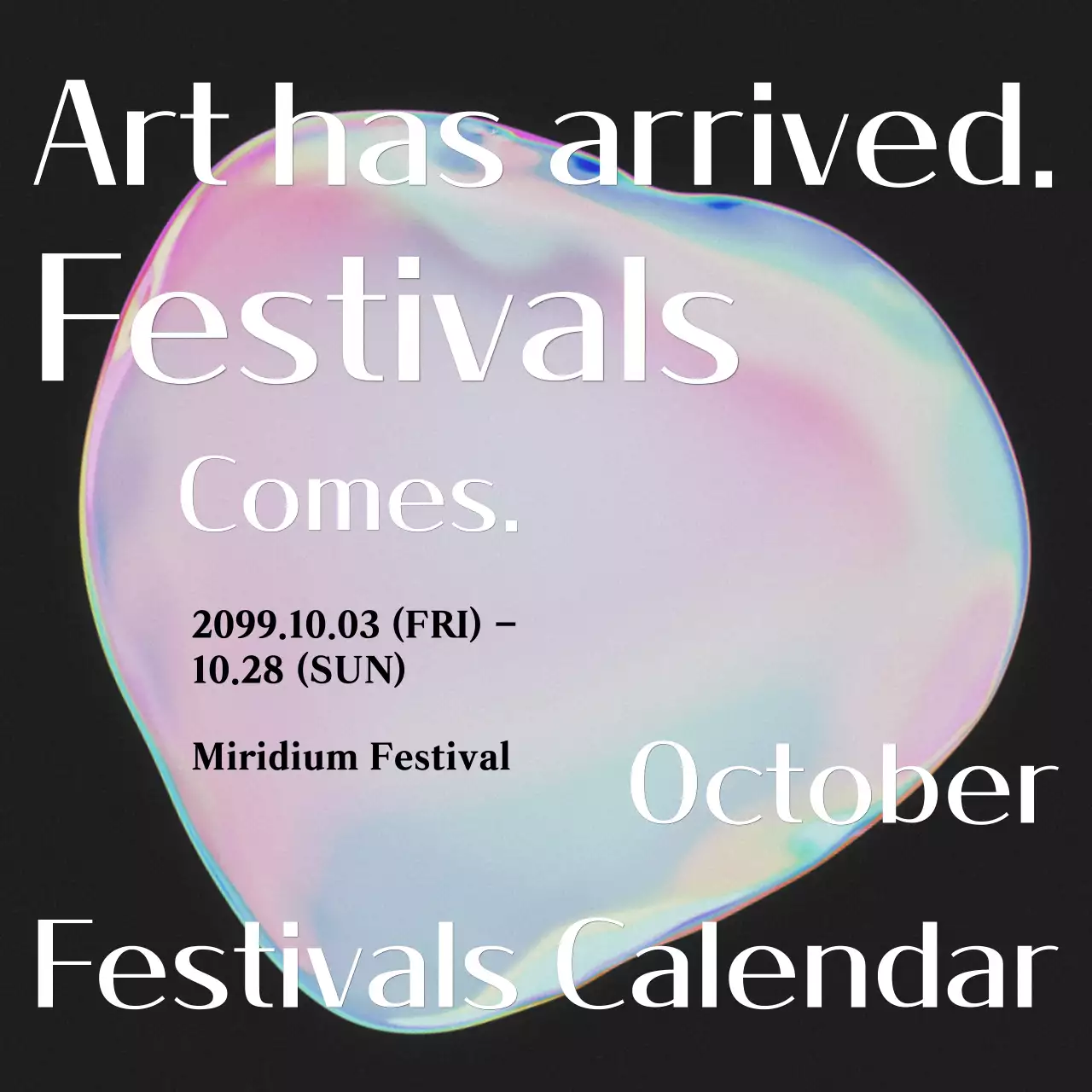 Thông báo lịch trình lễ hội nghệ thuật cầu vồng màu hồng