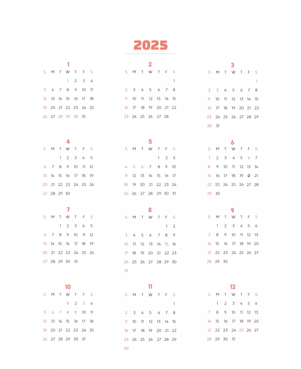 Calendario di lavoro con splendide illustrazioni