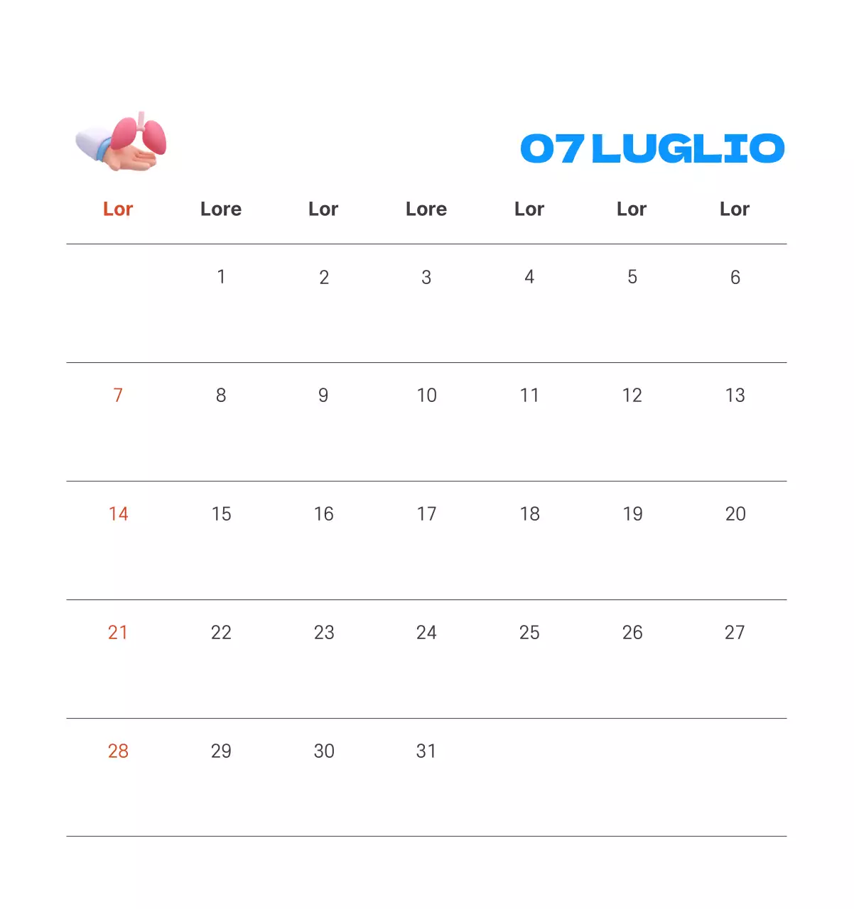 Un ospedale festivo con illustrazioni a tema salute e famiglia e accenti colorati