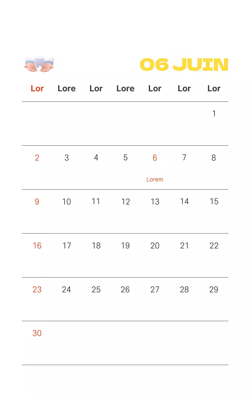 Un hôpital festif avec des illustrations sur le thème de la santé et de la famille et des accents colorés.