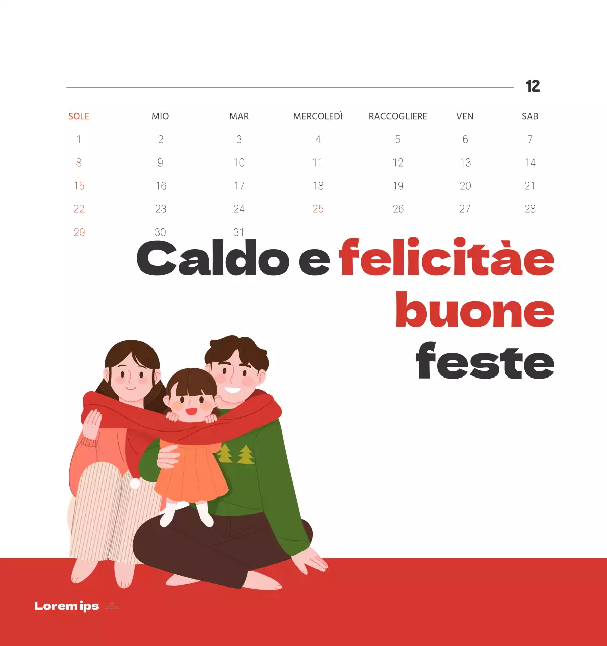 Un ospedale festivo con illustrazioni a tema salute e famiglia e accenti colorati