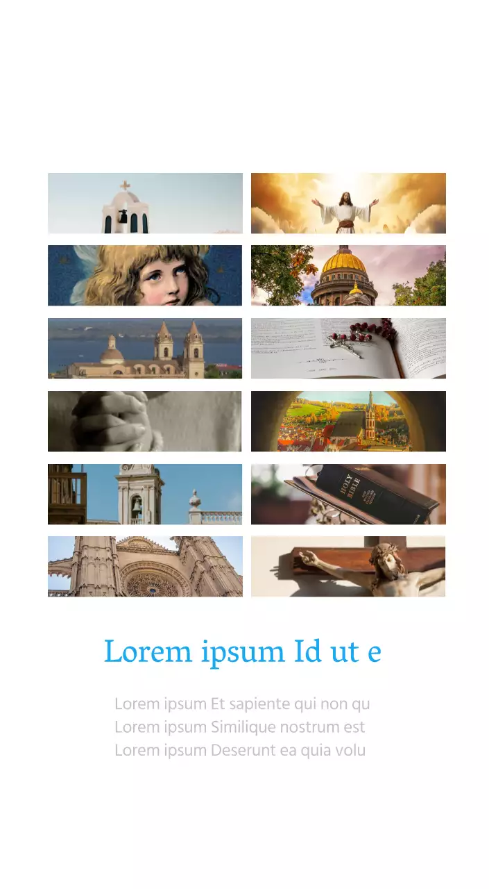 Calendario ecclesiastico blu di concezione moderna