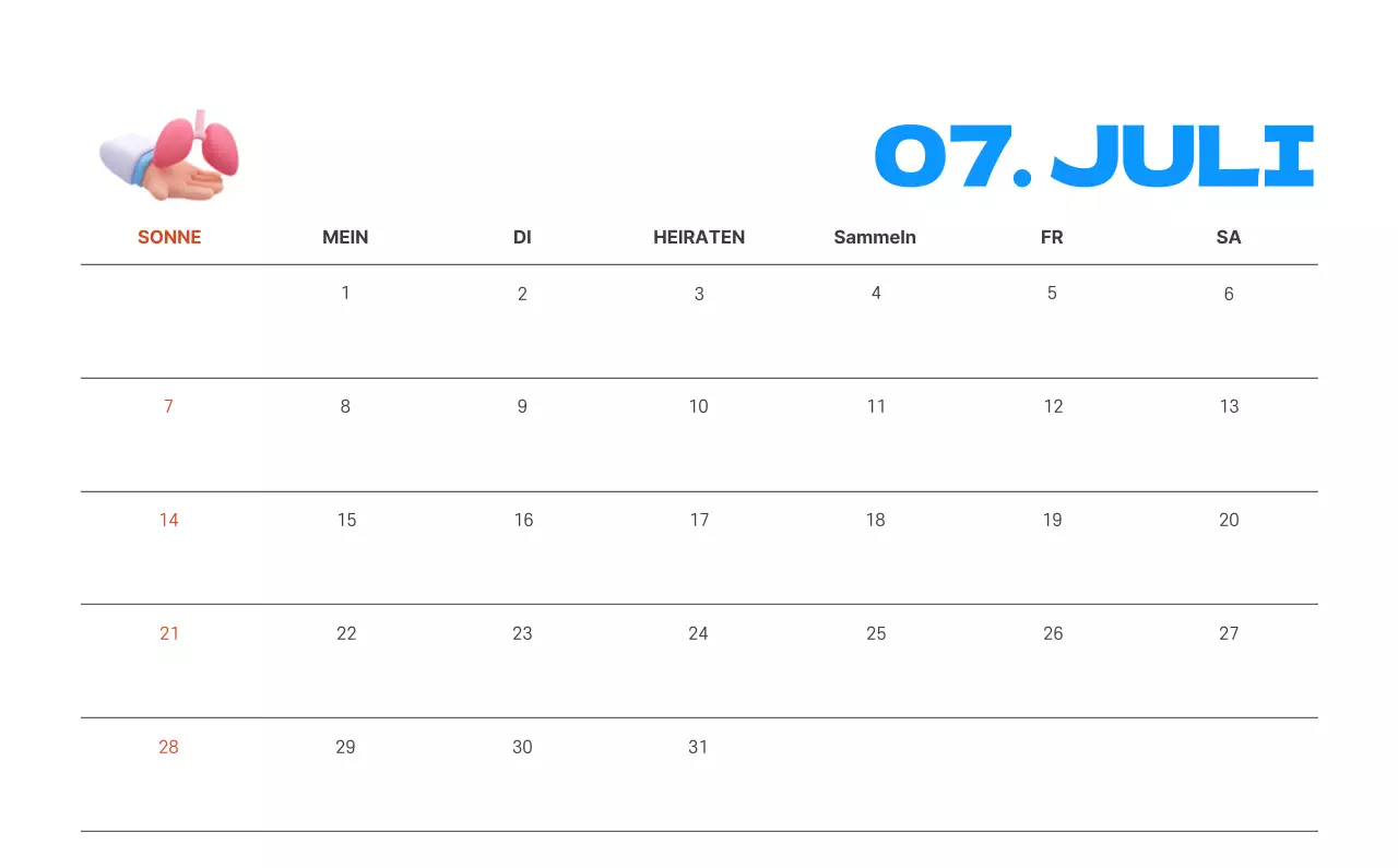 Ein festliches Krankenhaus mit Illustrationen zum Thema Gesundheit und Familie und farbenfrohen Akzenten