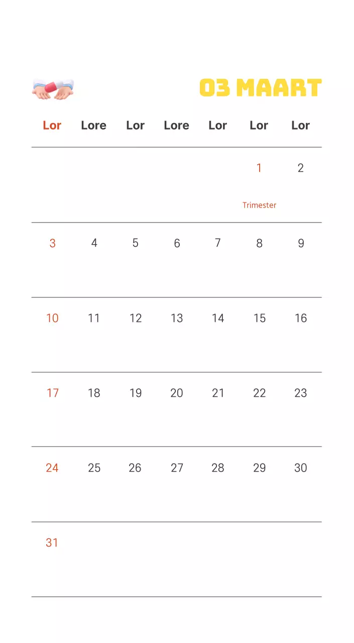 Een feestelijk ziekenhuis met illustraties met gezondheids- en gezinsthema's en kleurrijke accenten