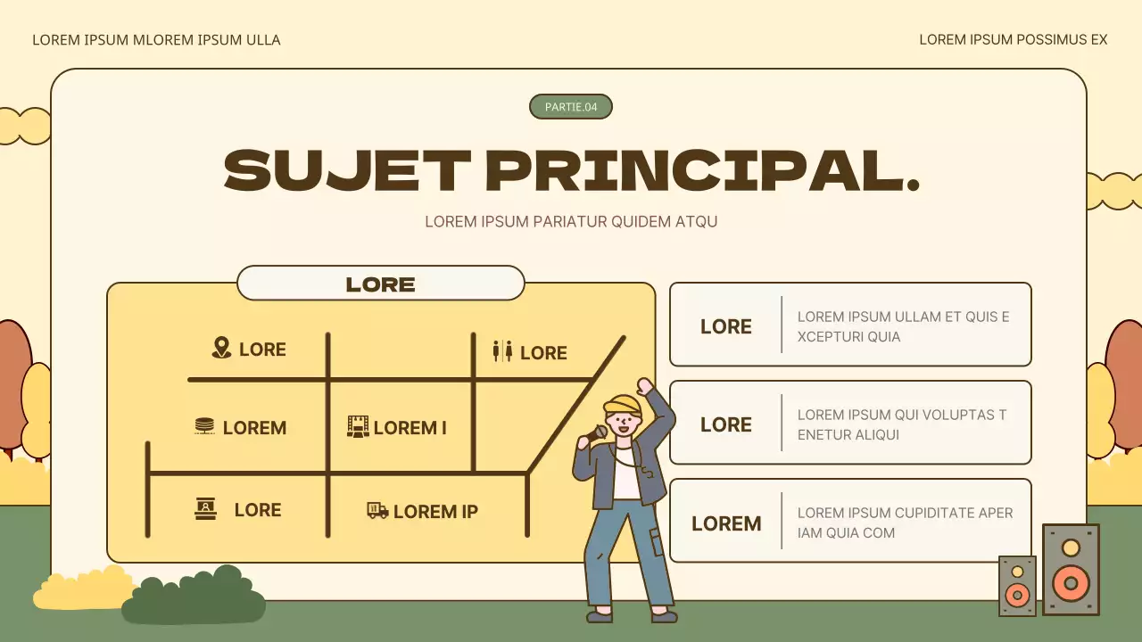 Promouvoir les fêtes naturelles d'automne en jaune et kaki
