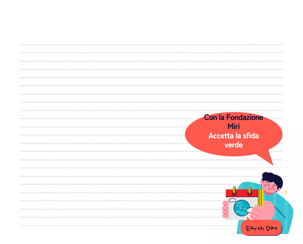Celebrazione delle festività natalizie con illustrazioni colorate di persone e del pianeta.