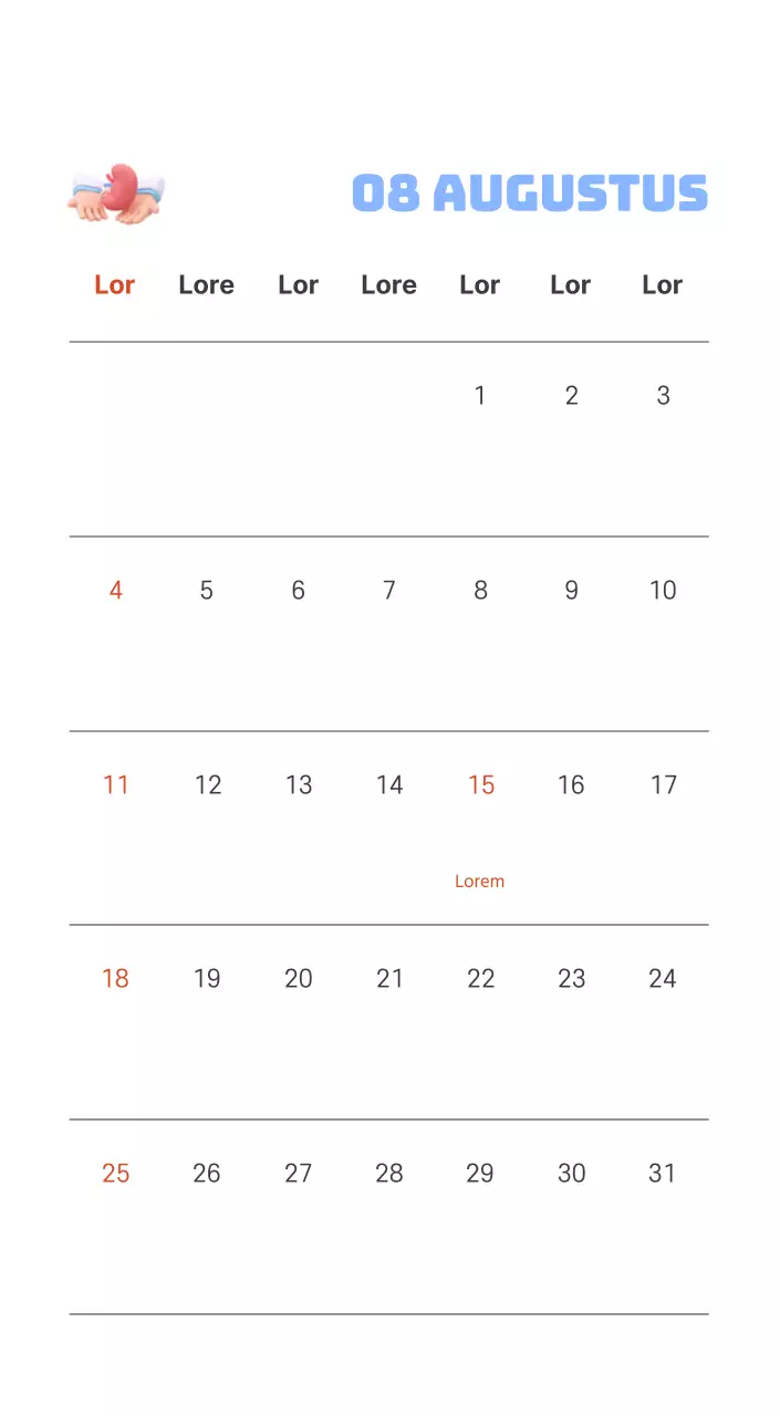 Een feestelijk ziekenhuis met illustraties met gezondheids- en gezinsthema's en kleurrijke accenten