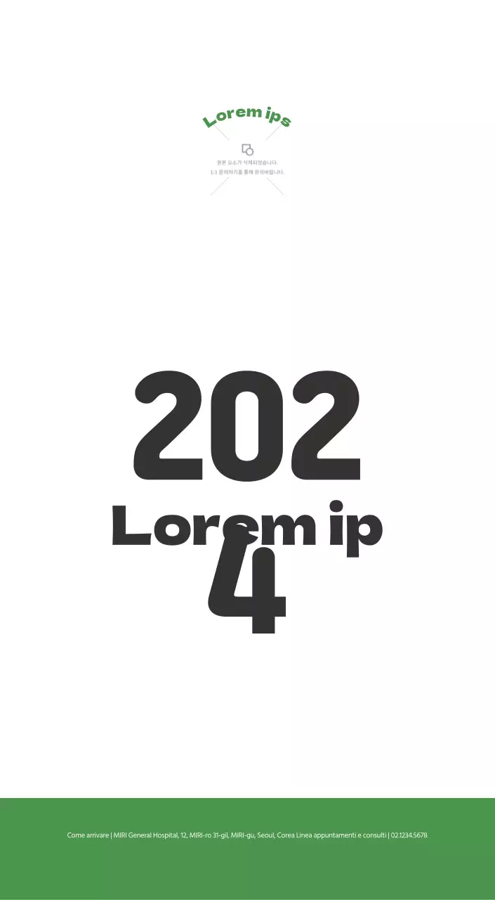 Un ospedale festivo con illustrazioni a tema salute e famiglia e accenti colorati