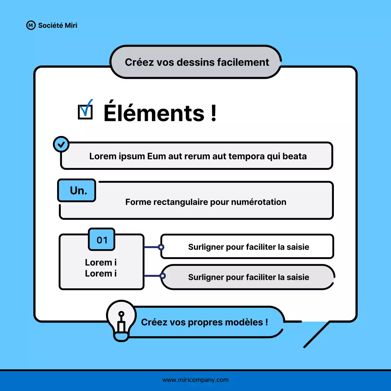 Proposition minimaliste de pitch d'entreprise en bleu et bleu clair