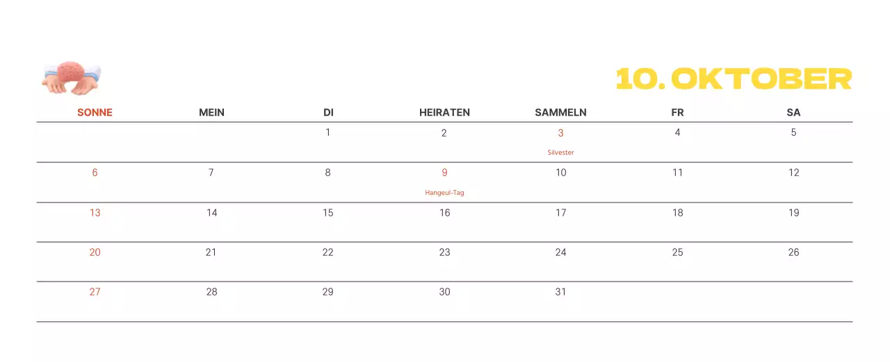 Ein festliches Krankenhaus mit Illustrationen zum Thema Gesundheit und Familie und farbenfrohen Akzenten
