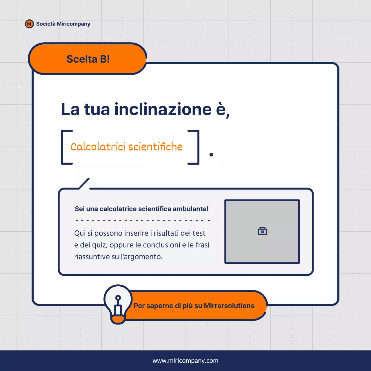 Proposta di business pitch minimalista in arancione e blu navy