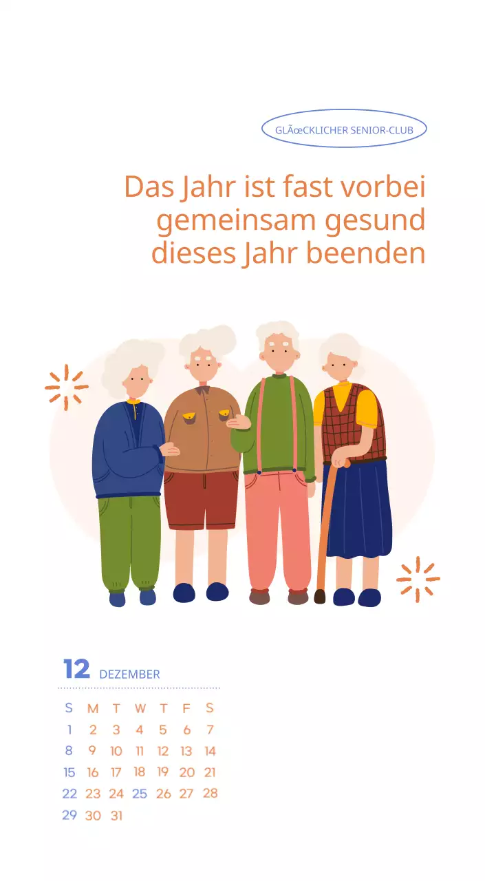 Arbeitskalender mit schönen Illustrationen