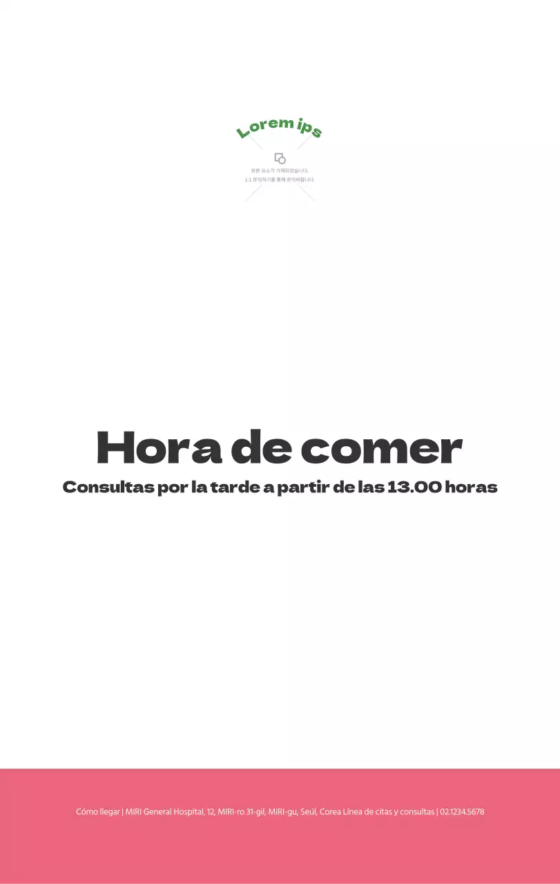 Un hospital festivo con ilustraciones de temática sanitaria y familiar y acentos de color