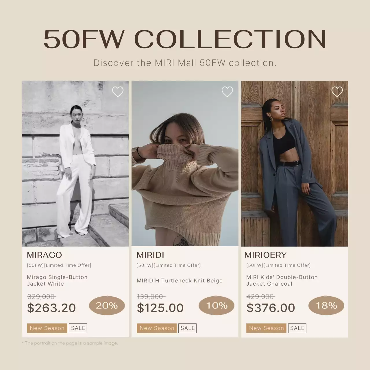 Beige Modern Fashion Promotion Instagram Carousel