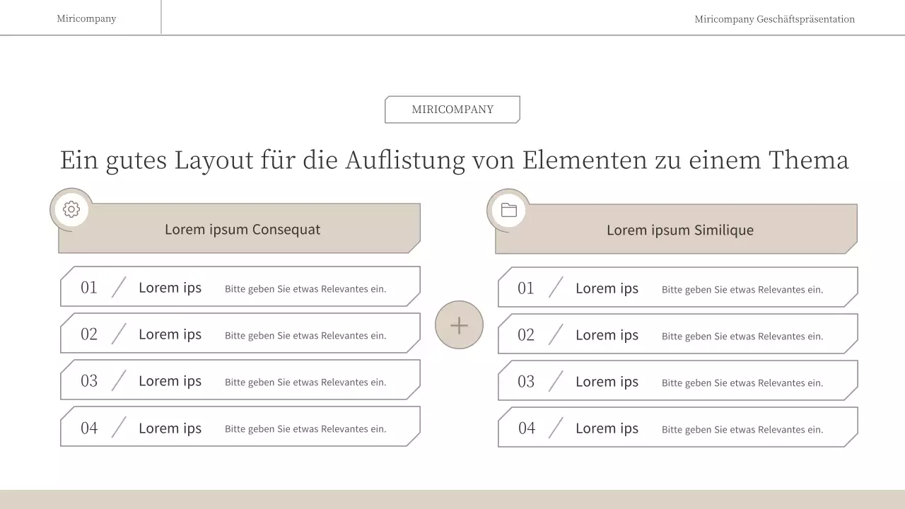 Ein einfacher, emotionaler Geschäftsbericht in Braun und Weiß