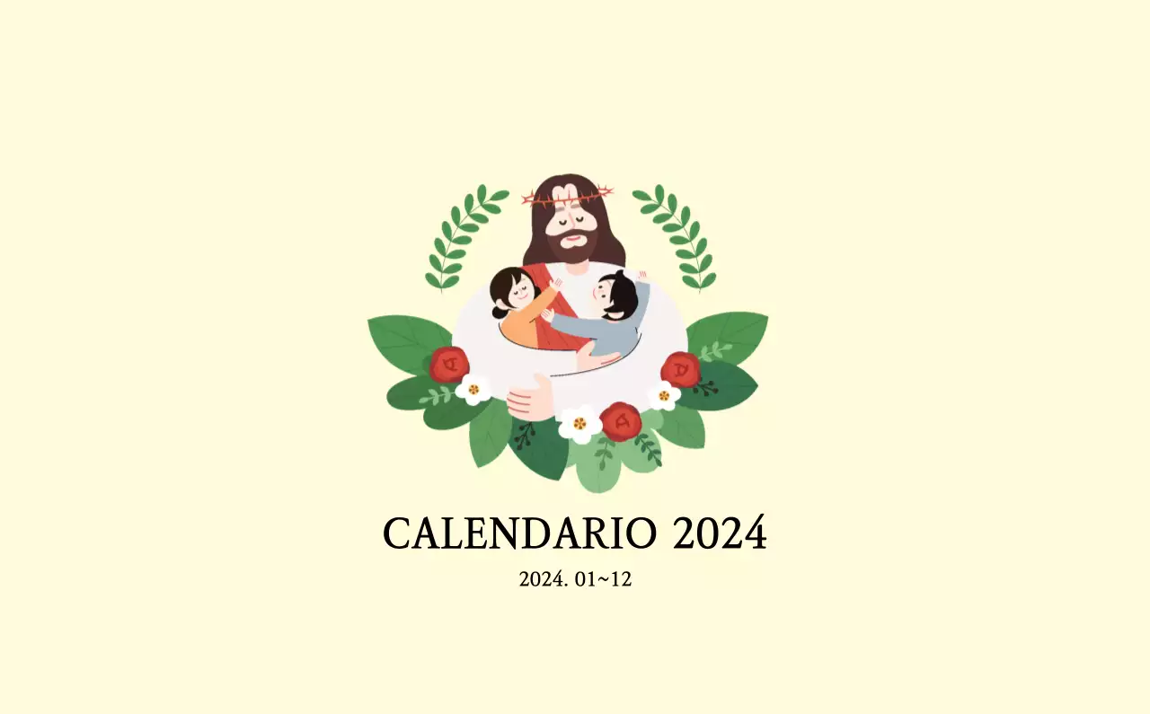 Colores cálidosIglesias con simpáticas ilustraciones