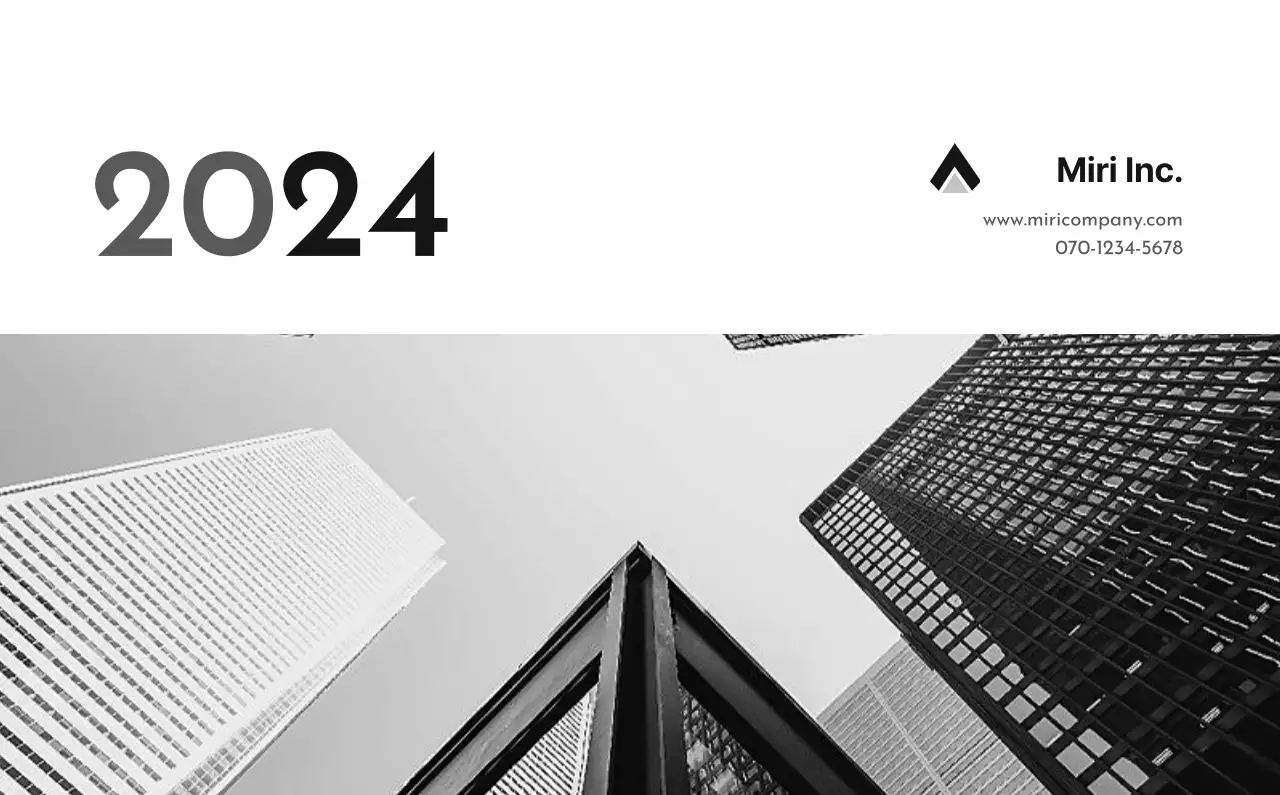 Un sencillo calendario corporativo en gris