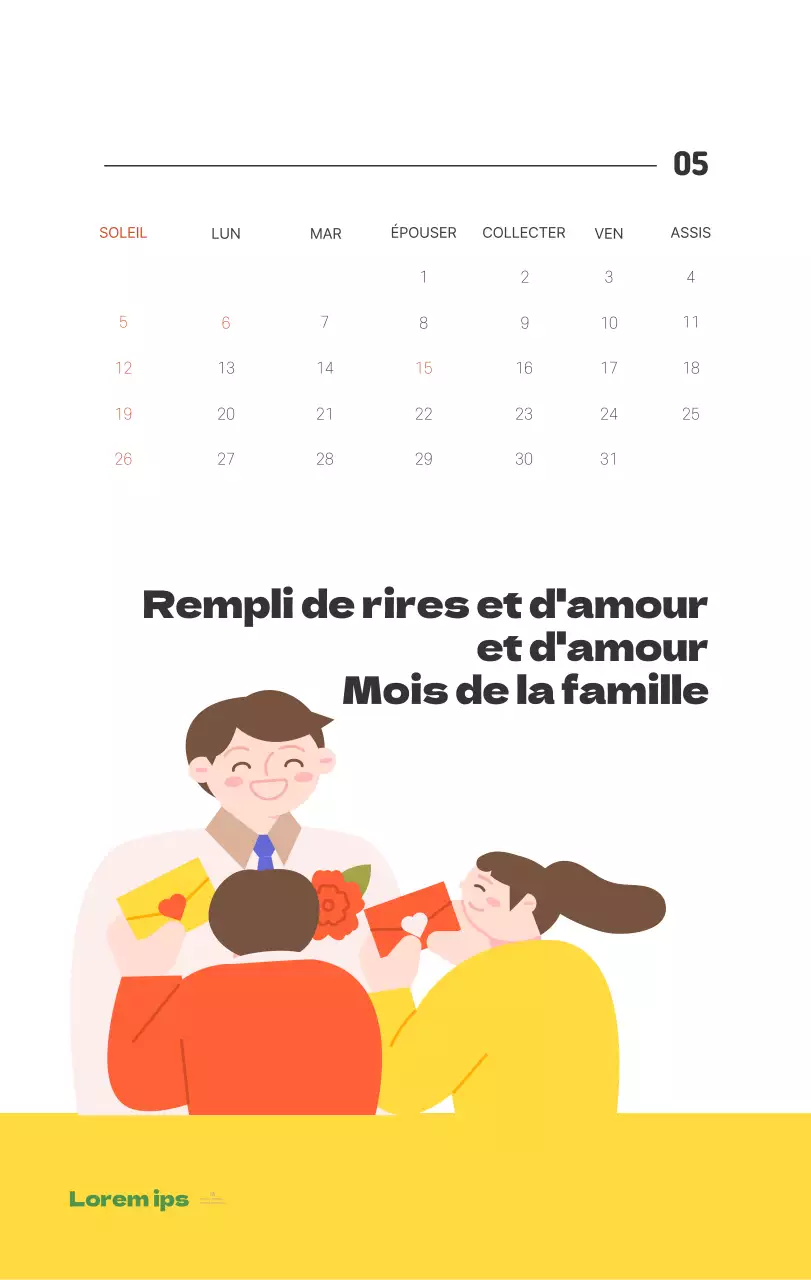 Un hôpital festif avec des illustrations sur le thème de la santé et de la famille et des accents colorés.