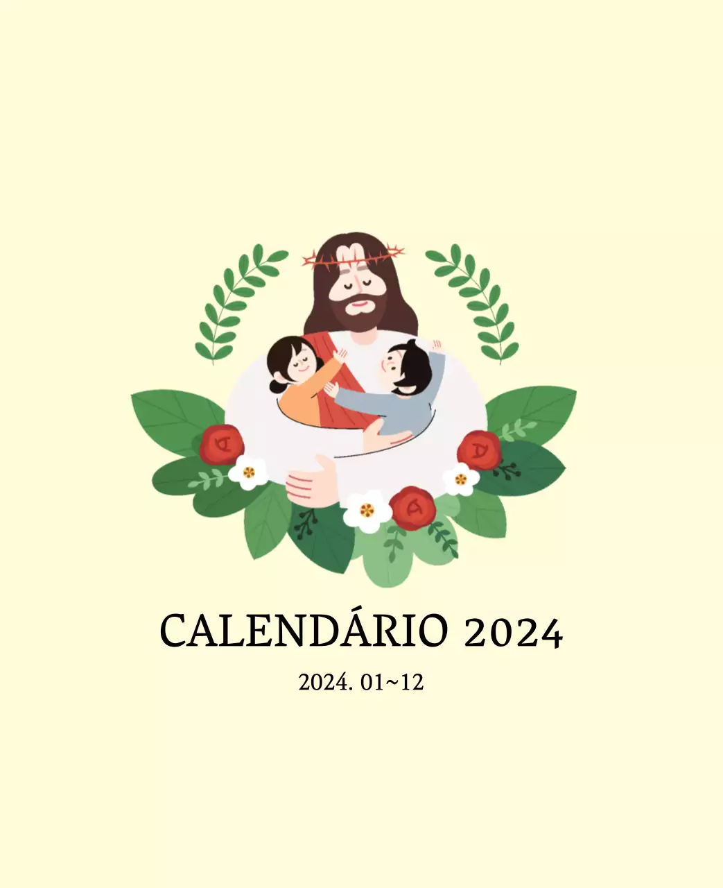 Cores quentesIgrejas com ilustrações engraçadas