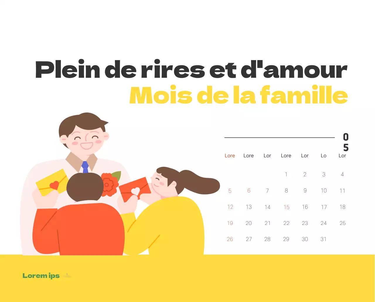 Un hôpital festif avec des illustrations sur le thème de la santé et de la famille et des accents colorés.