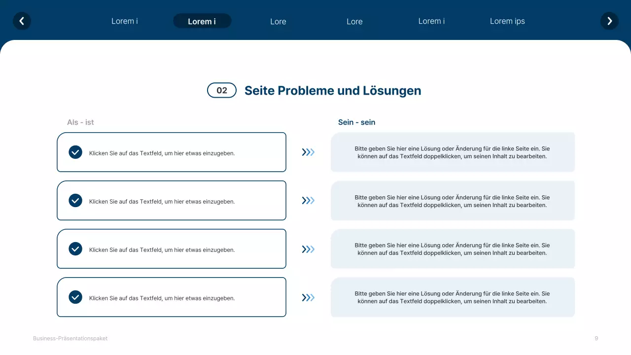 Einfache weiße und marineblaue Website Firmenprofil