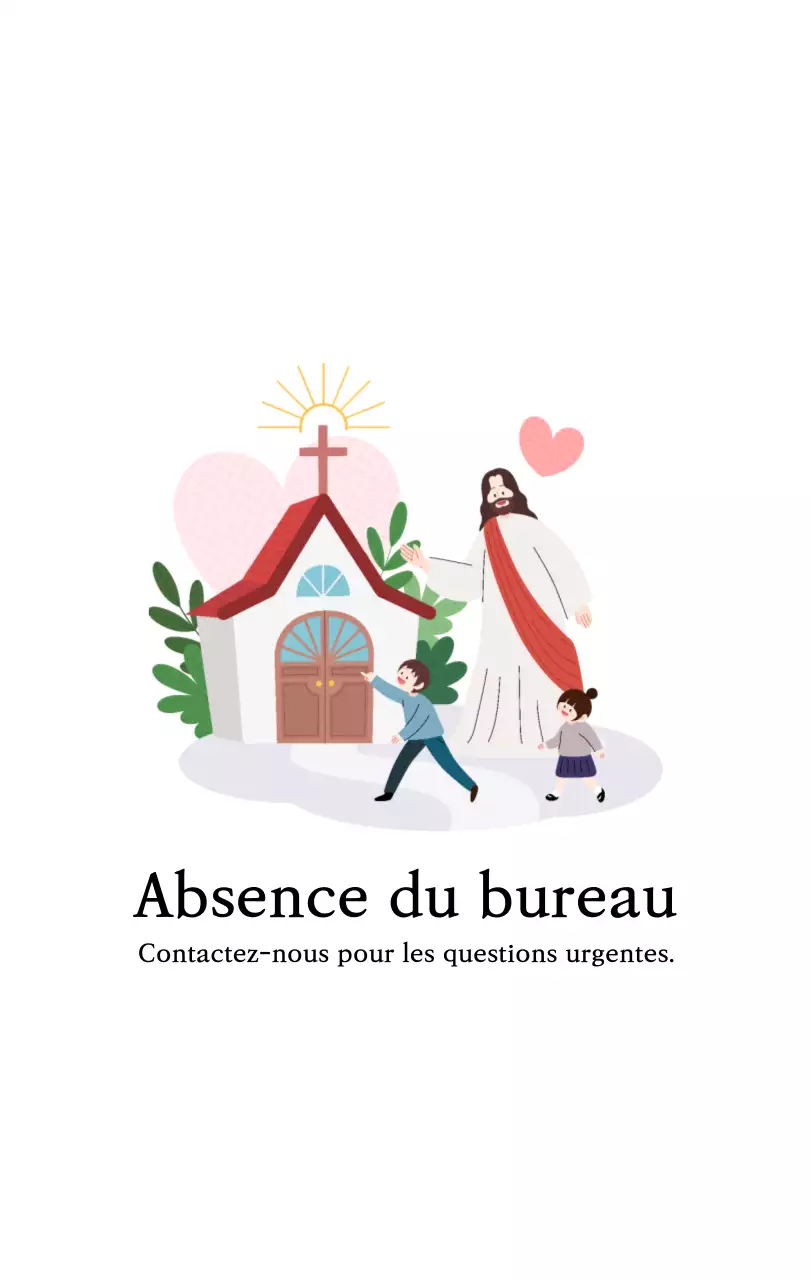 Des églises avec de jolies illustrations aux couleurs chaudes