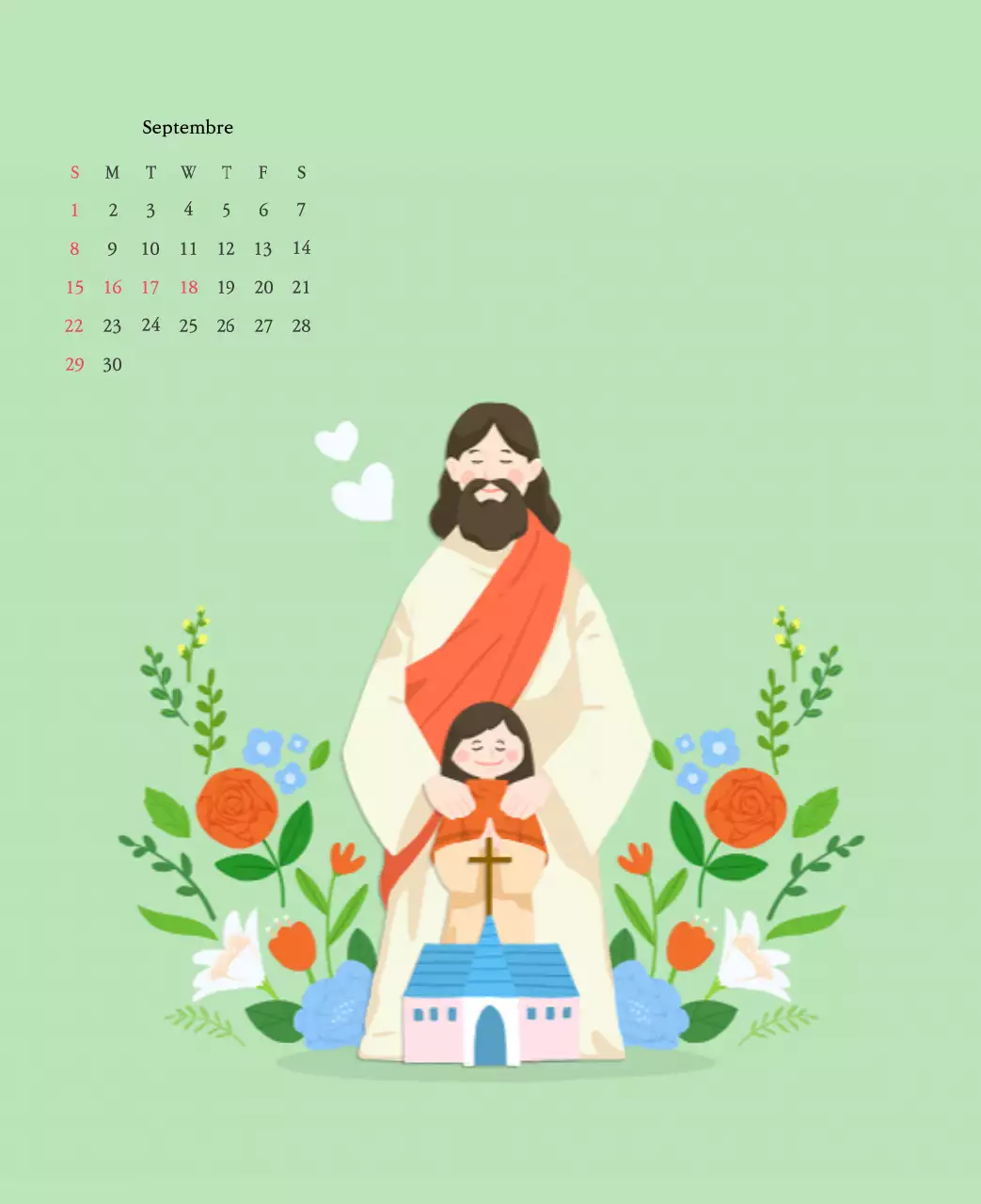 Des églises aux couleurs chaudes et des illustrations mignonnes