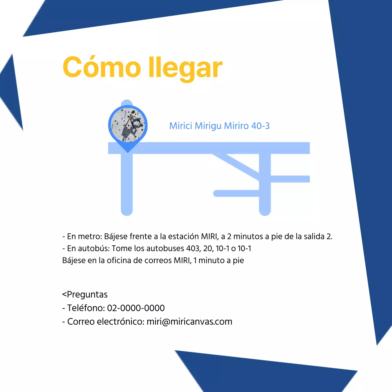 Un simple paso de reclutamiento de escalada azul y amarillo