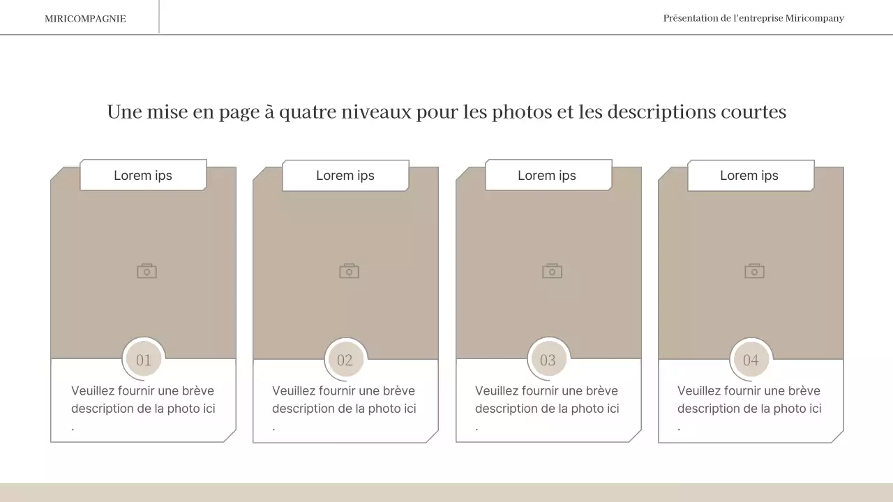 Un rapport d'activité simple et émotionnel en brun et blanc
