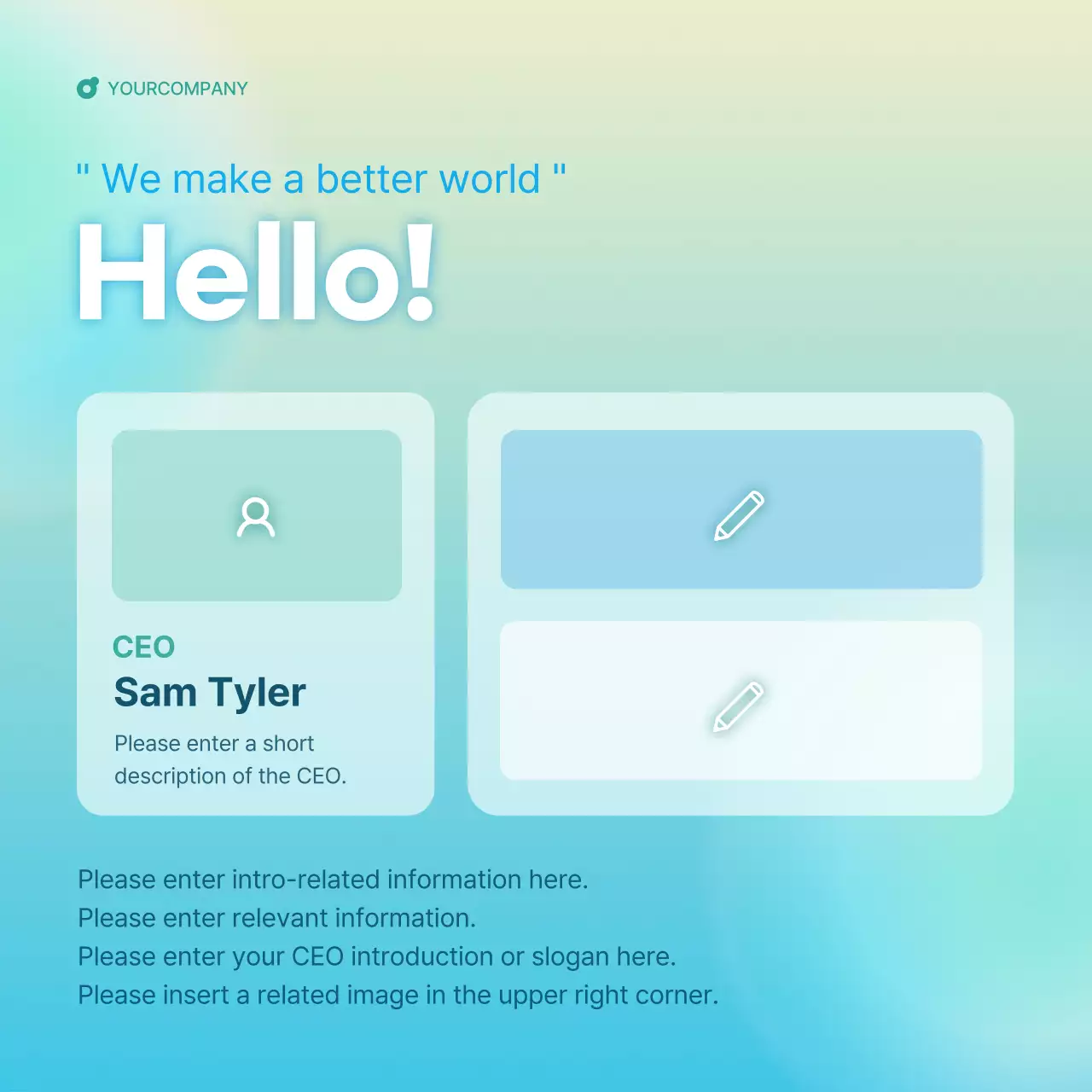 Blue Modern Business News Instagram Carousel