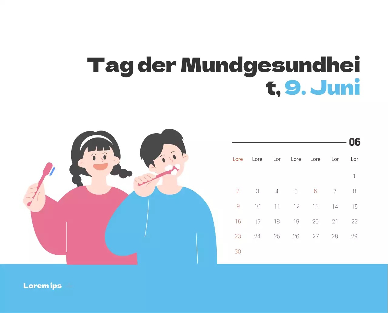 Ein festliches Krankenhaus mit Illustrationen zum Thema Gesundheit und Familie und farbenfrohen Akzenten