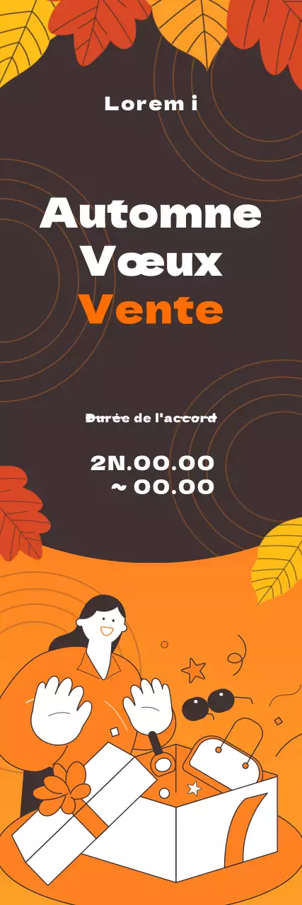 Un guide des ventes d'automne avec une touche chaleureuse d'orange et de marron
