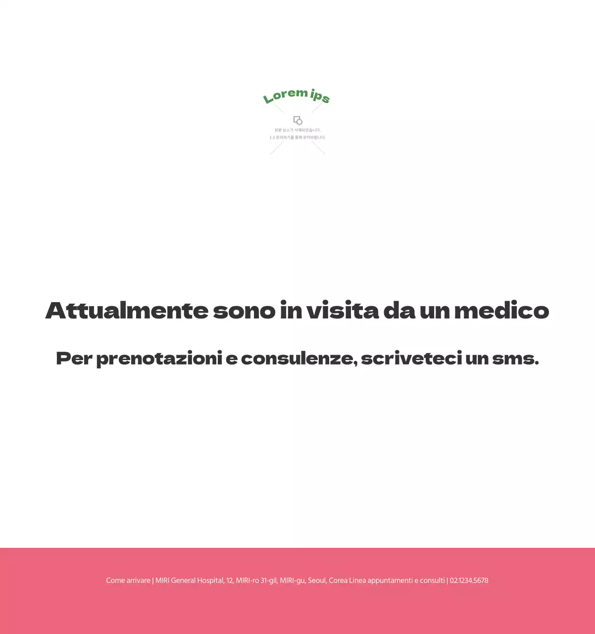 Un ospedale festivo con illustrazioni a tema salute e famiglia e accenti colorati