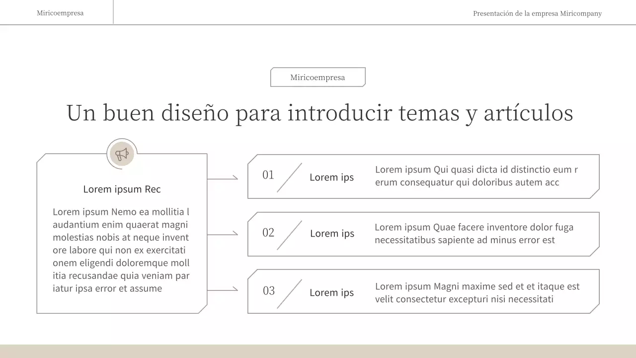 Un informe empresarial sencillo y emotivo en marrón y blanco