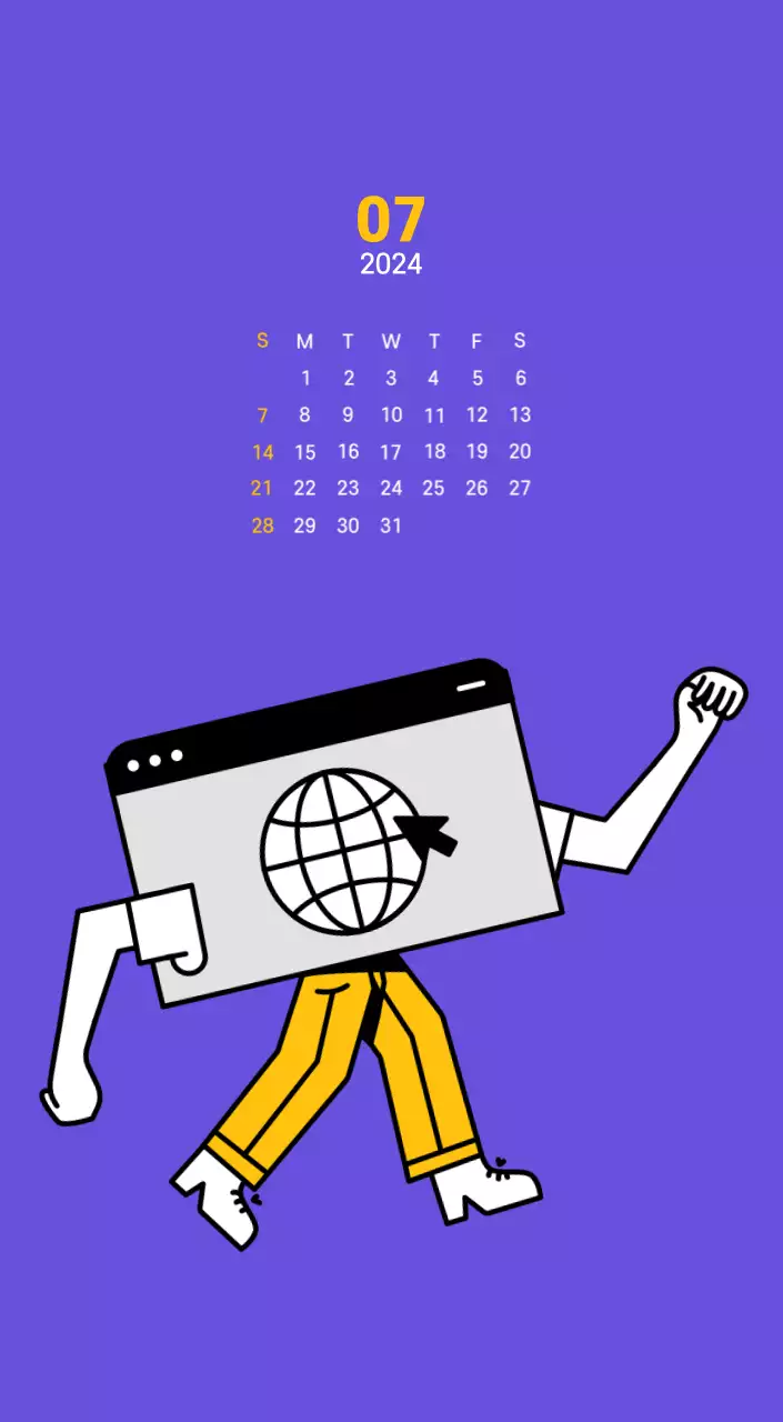 Ilustración de líneas limpias sobre fondo morado