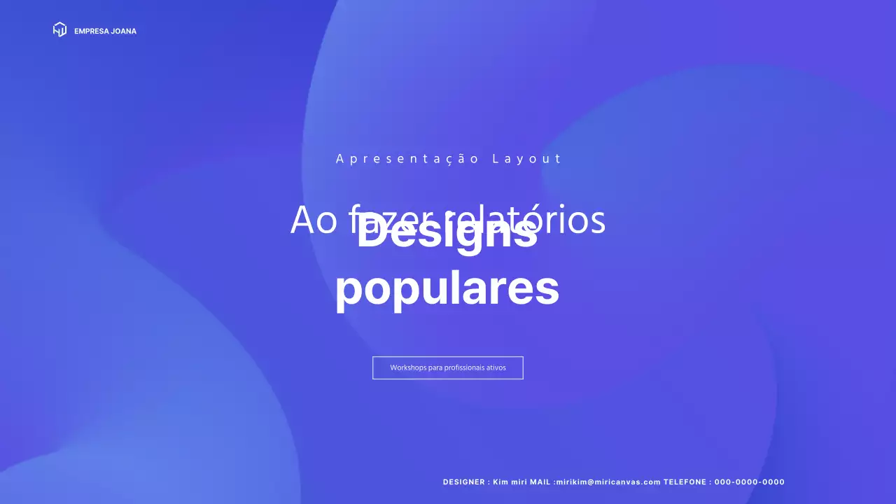 Um perfil de empresa com um esquema azul simples