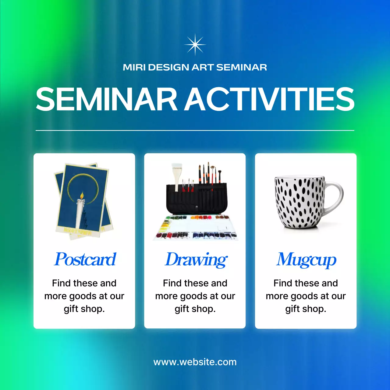 Green Modern Design Seminar Instagram Carousel